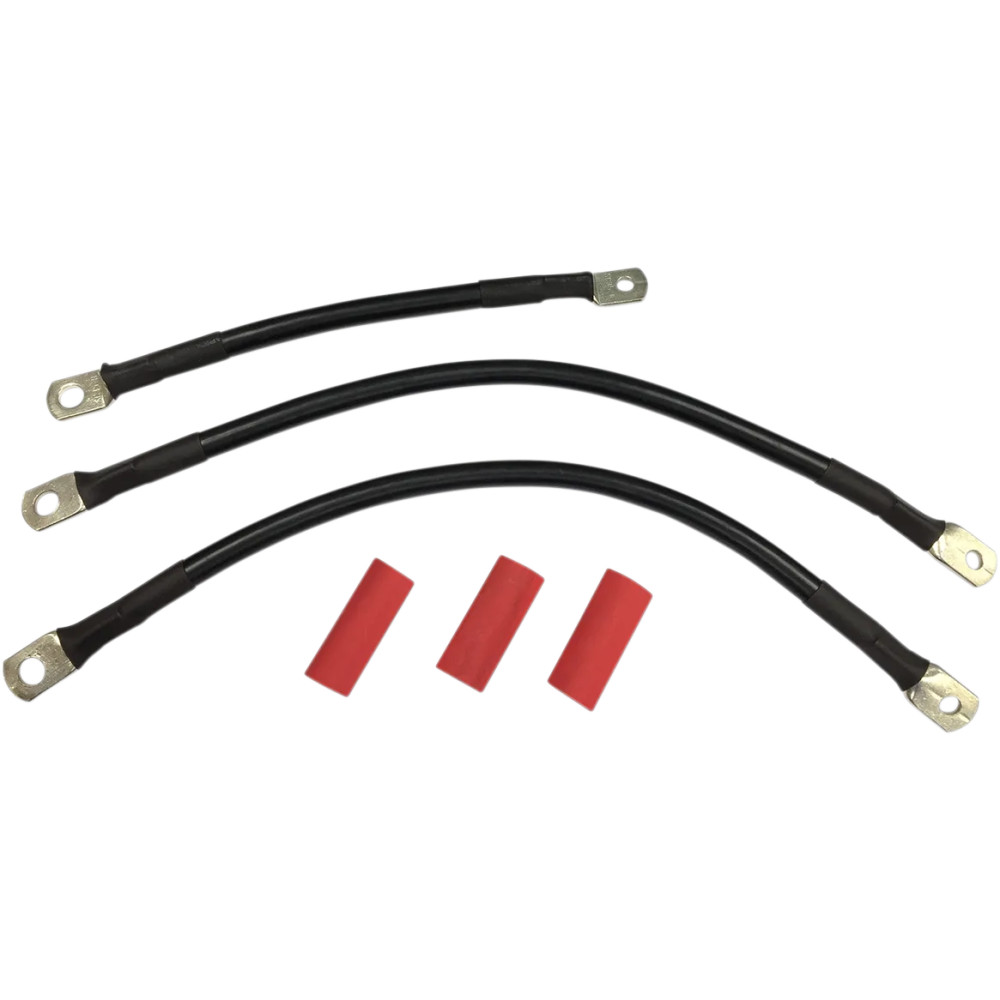 Battery Cable Set — 4 AWG, Black, for Harley-Davidson®