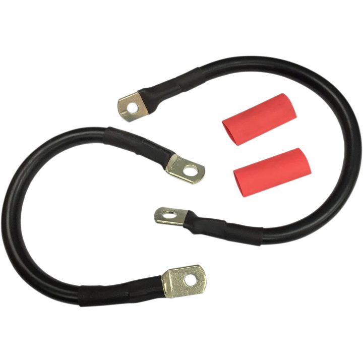 Juego de cables de batería — 4 AWG, negro