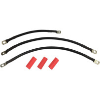 Battery Cable Set — 4 AWG, Harley-Davidson®, Black