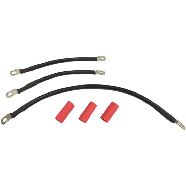 Juego de cables de batería — 4 AWG, Negro
