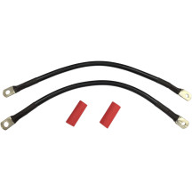 Battery Cable Set — 4 AWG, ring terminal, Black