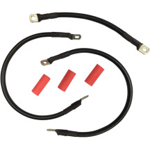 Battery Cable Set — 4 AWG, Black, for Harley-Davidson®