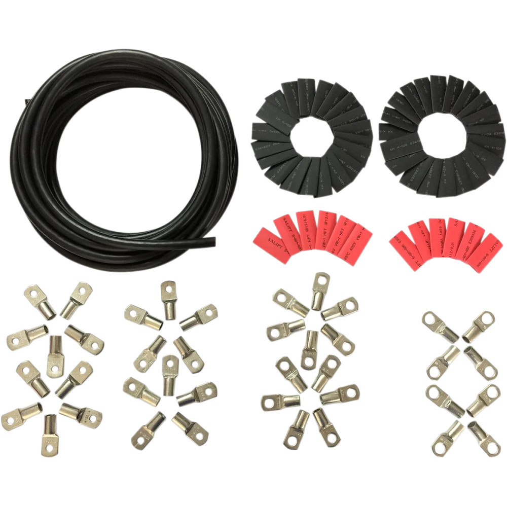Custom Cable Kit — 7.6 m (25'), black, ring terminals
