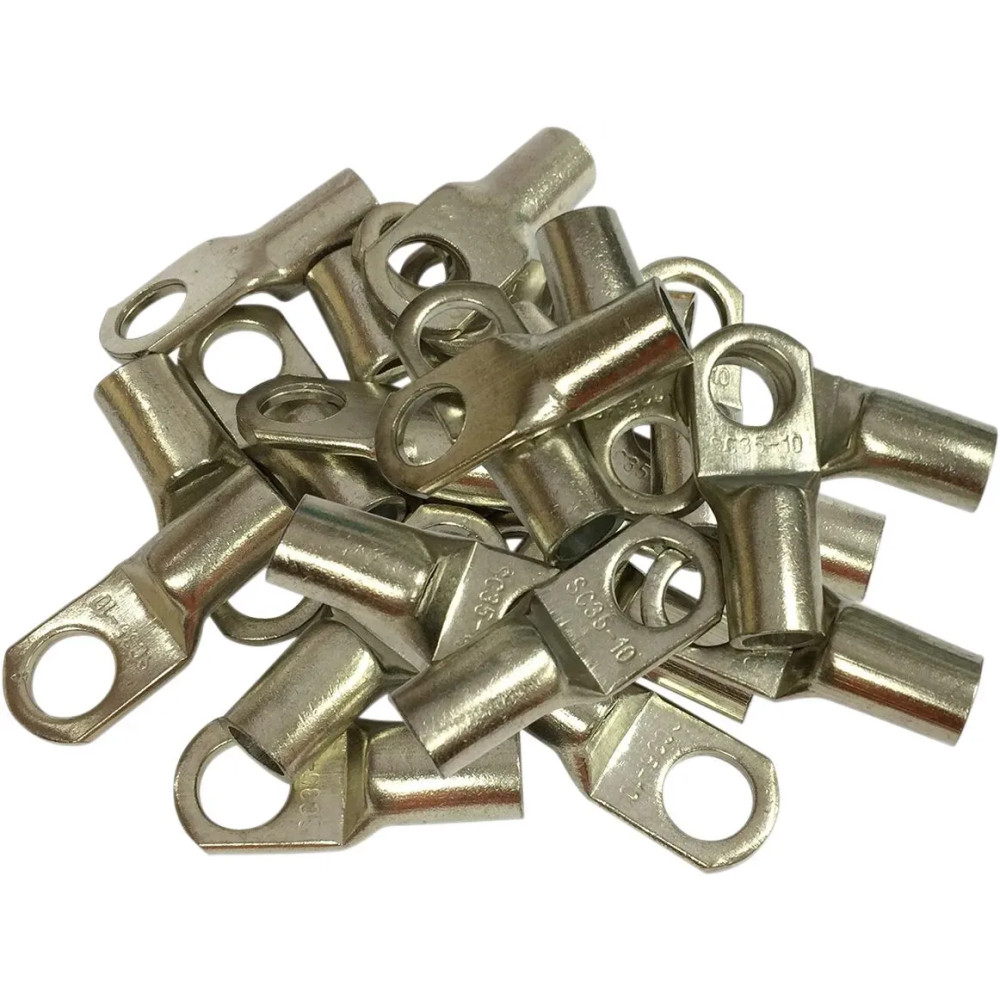 Battery Terminals — 3/8" terminal eyelet, 25-pack, Silver