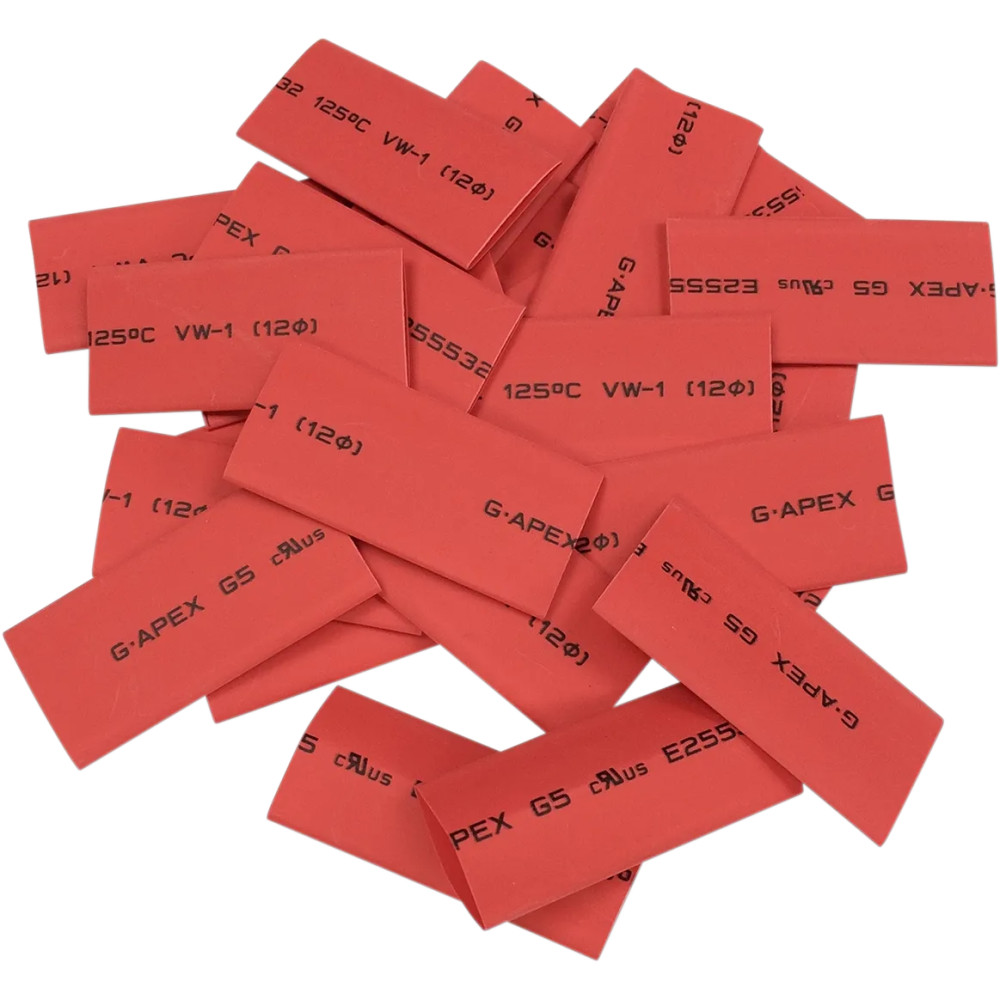 Heat Shrink Tubes — Red, 25-pack