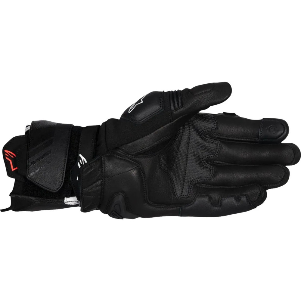GP Plus R V3 Leather Gloves — S, Black/White