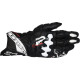 GP Plus R V3 Leather Gloves — S, Black/White