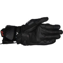 GP Plus R V3 Leather Gloves — M, Black/White