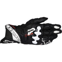 GP Plus R V3 Leather Gloves — XL, Black/White