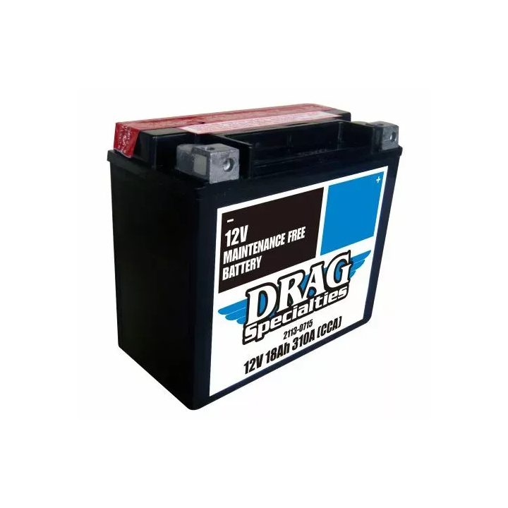 Maintenance Free Battery — 12V, 18Ah, negative left front, positive right front