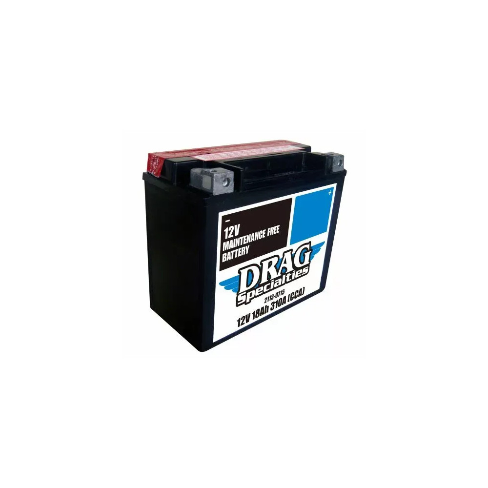 Maintenance Free Battery — 12V, 18Ah, negative left front, positive right front