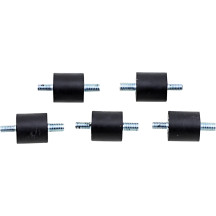 Rubber Battery Mount — 31/32" dia, 1" body, 2" overall, 5/16-18 & 1/4-20 studs, 5 Pack