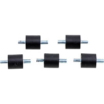 Rubber Battery Mount — 31/32" dia, 1" body, 2" overall, 5/16-18 & 1/4-20 studs, 5 Pack