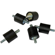 Rubber Battery Mount — 31/32" dia, 1" body, 2" overall, 5/16-18 & 1/4-20 studs, 5 Pack