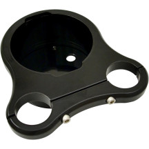 T-Bar Gauge Mounts — 1-1/4" (32 mm) handlebar, Black gloss, billet aluminum