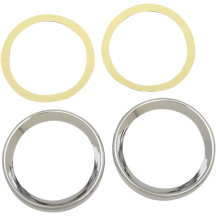 Instrument Gauge Bezel — 3.2", Chrome, Pair