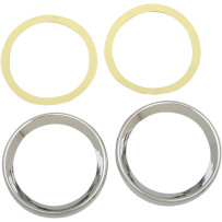 Instrument Gauge Bezel — 3.2", Chrome, Pair