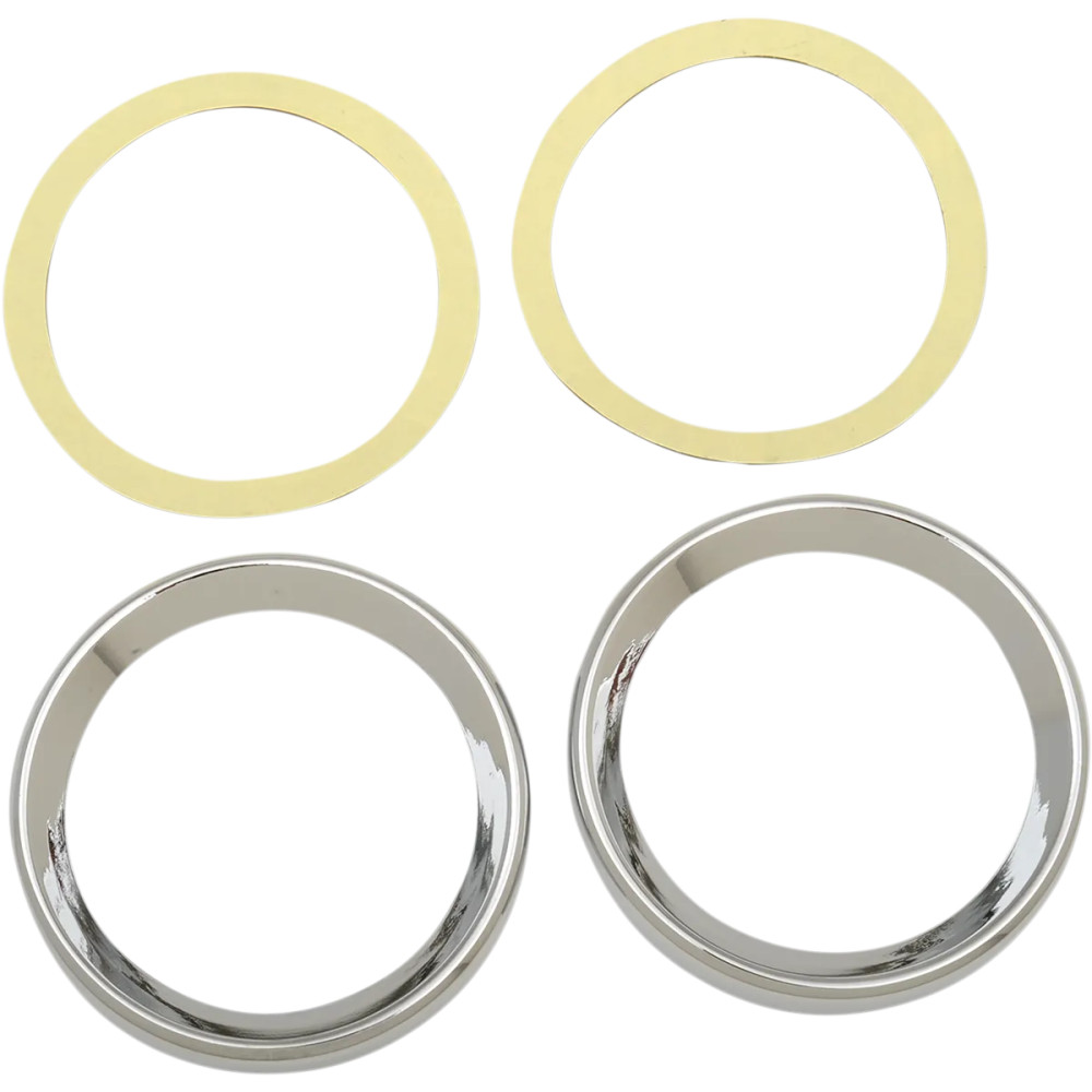 Instrument Gauge Bezel — 3.2", Chrome, Pair