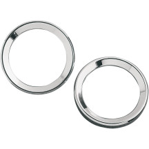 Instrument Gauge Bezel — 3.2", Chrome, Pair