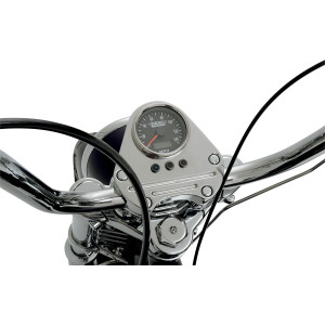 Programmable Mini Electronic Speedometer with Odometer/Tripmeter — 61 mm (2-13/32\"), 0–225 kph (0–140 mph), Black