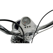 Programmable Mini Electronic Speedometer with Odometer/Tripmeter — 61 mm (2-13/32"), 0–225 kph (0–140 mph), Black