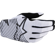 Radar Pro MX Gloves — Size M, White/Black