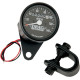 Velocímetro mecánico mini de 2.4" — 61 mm diámetro exterior, 0–225 kph (0–140 mph), 12V, negro