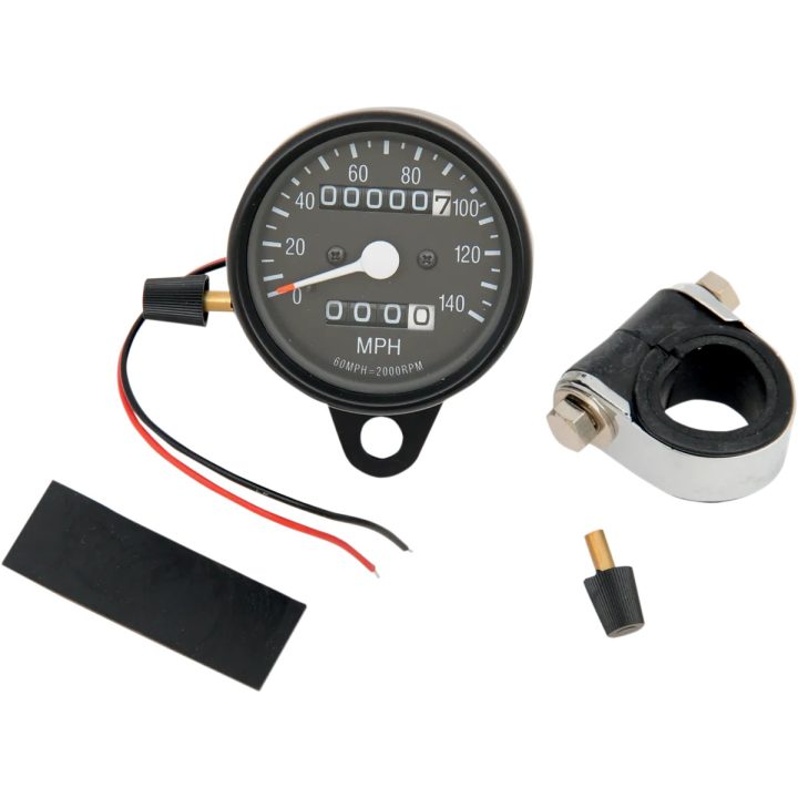 Velocímetro mecánico mini 2,4 in — 2,4 in, 0–225 kph, 12V
