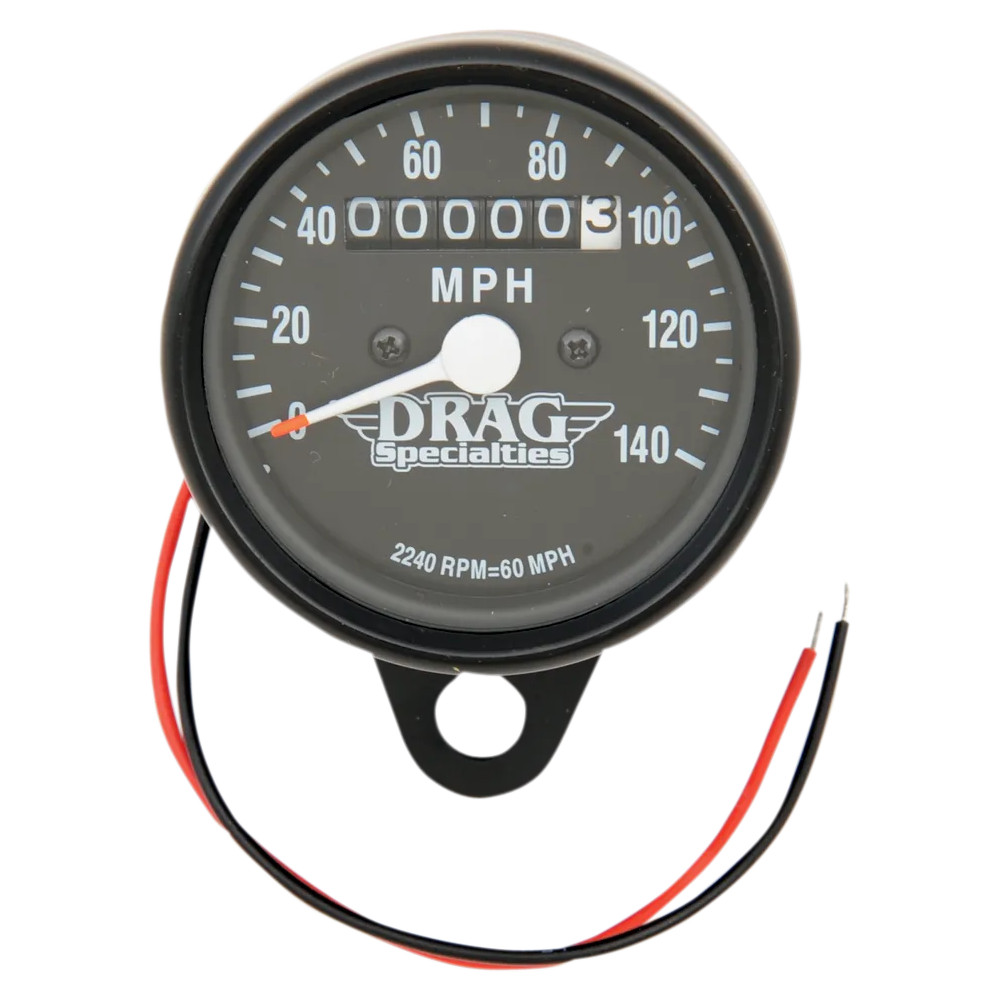 2.4" Mini Mechanical Speedometer — 61 mm (2.4"), accepts 12 mm cable, 12V backlit