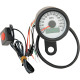 Velocímetro electrónico mini programable con odómetro/tripómetro — 47,6 mm (1-7/8"), 0 mph - 140 mph