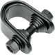 Conjunto de Abrazadera para Mini Velocímetro/Tacómetro — 32 mm (1-1/4"), 25.4 mm (1"), negro brillante