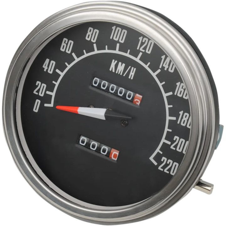 Velocímetro 5" FL-Style 2:1 — 0–220 km/h (0–137 mph), Negro