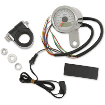 1-7/8" Programmable Electronic Speedometer with Indicator Lights — 1-7/8" bezel, 12V, fits 7/8"–1-1/4" tubing