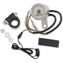 1-7/8" Programmable Electronic Speedometer with Indicator Lights — 1-7/8" bezel, 12V, fits 7/8"–1-1/4" tubing