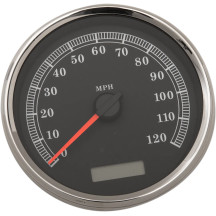 5" Programmable Electronic Imperial Speedometer — 5" outside diameter, 0–120 mph, black