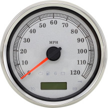 5" Programmable Electronic Imperial Speedometer — 5" outside diameter, white face