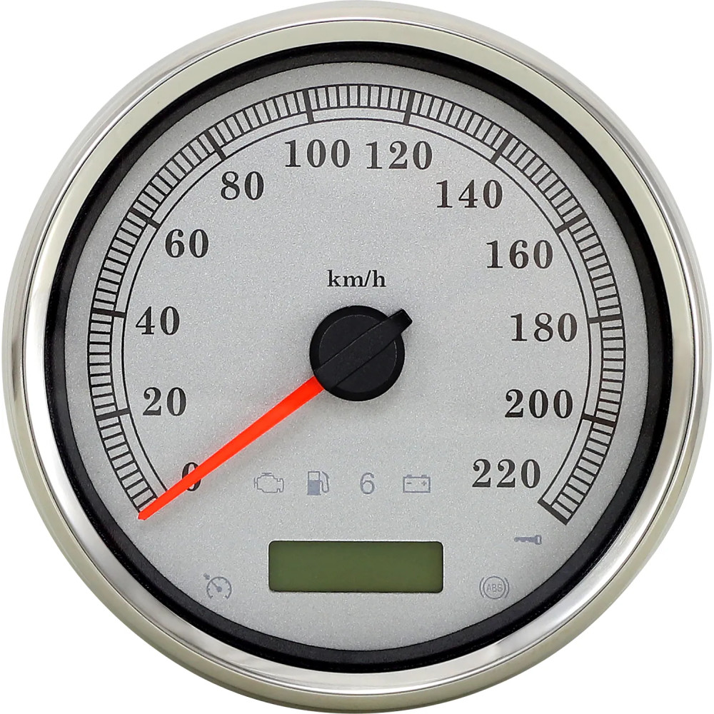 5" Programmable Electronic Metric Speedometer — 5" outside diameter, 0–137 mph