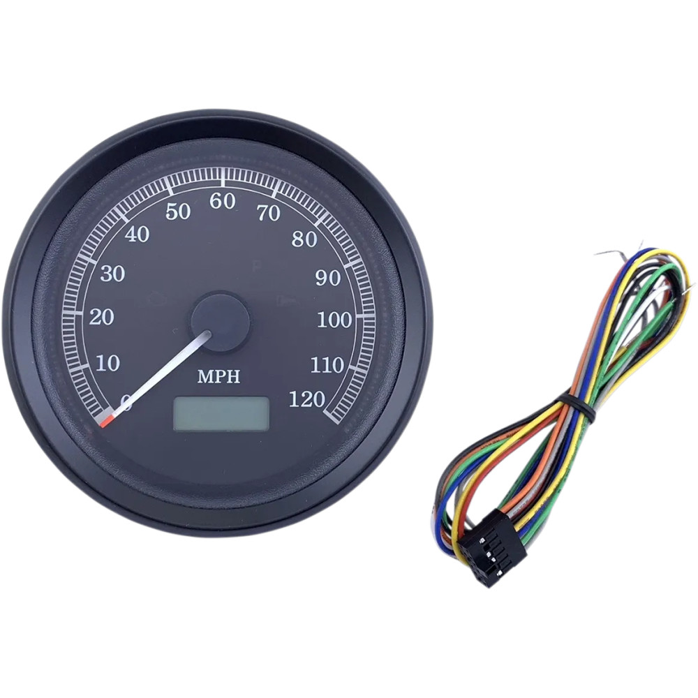 Universal Speedometer — 85 mm (3-3/8"), MPH, Black