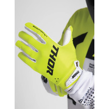 Launchmode Gloves — XL, Acid yellow/white, Men's