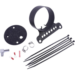 Soporte para indicador — negro arrugado, simple, acero