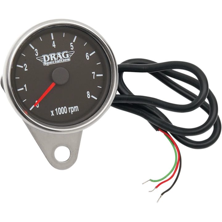 Tacómetro electrónico mini de 2,4" 8000 RPM — 61 mm, negro