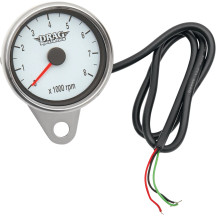 Tacómetro electrónico mini 2,4" 8000 RPM — 0–8.000 rpm, 61 mm diámetro ext., esfera blanca, carcasa acero inoxidable