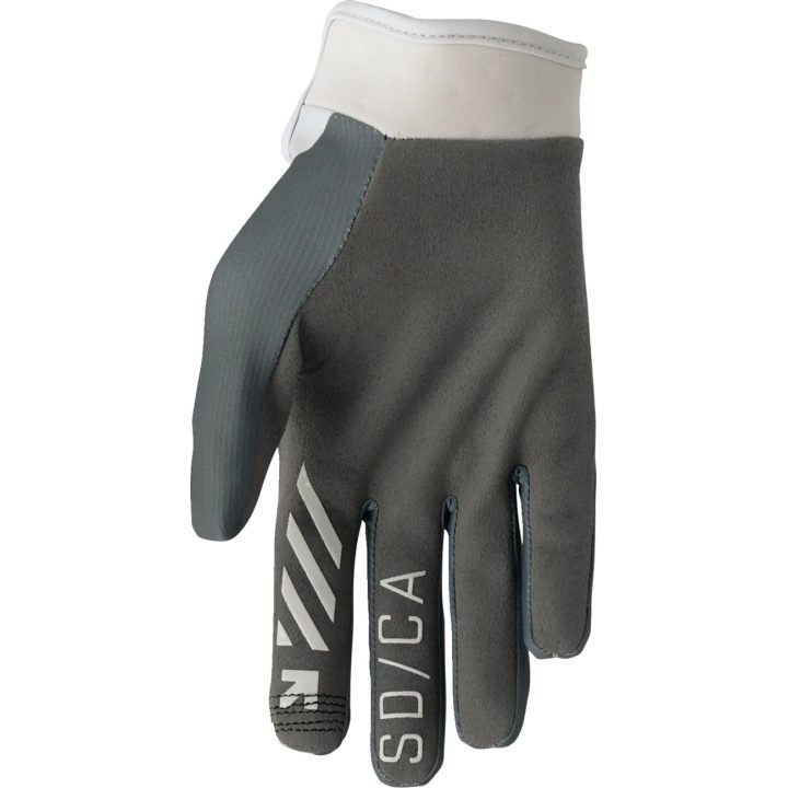 Launchmode Gloves — Size L, Off-White, Gray
