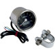 Tacómetro electrónico mini de 2.4" 8000 RPM — esfera negra, carcasa cromada