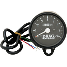 2.4" Mini Electronic 8000 RPM Tachometer — 61 mm (2-13/32"), Black