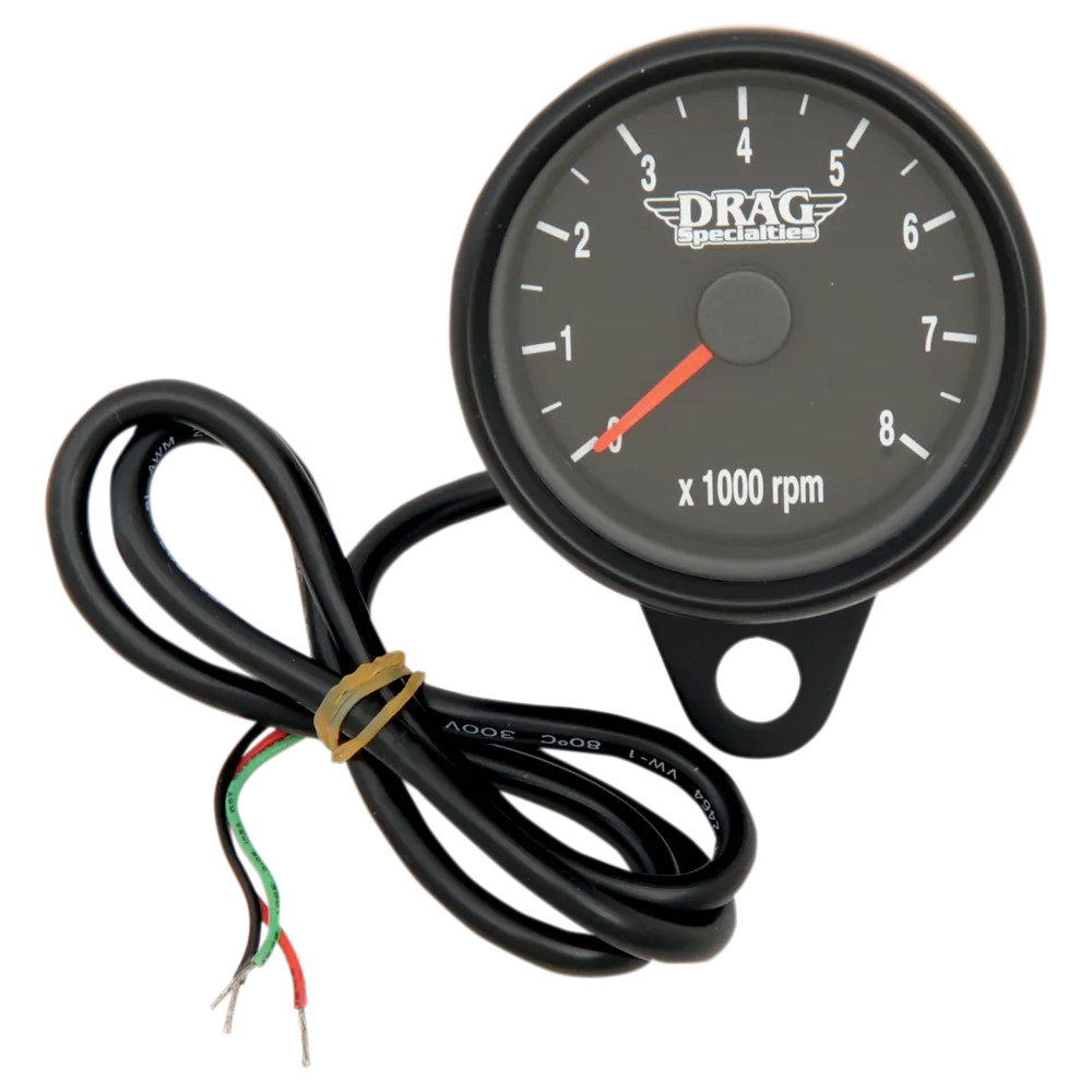 2.4" Mini Electronic 8000 RPM Tachometer — 61 mm (2-13/32"), 0–8,000 rpm, black matte housing