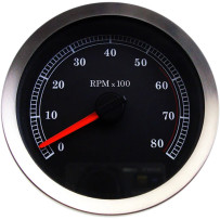 4" Electronic Tachometer — 2-3/4" body, 0–8,000 rpm, black