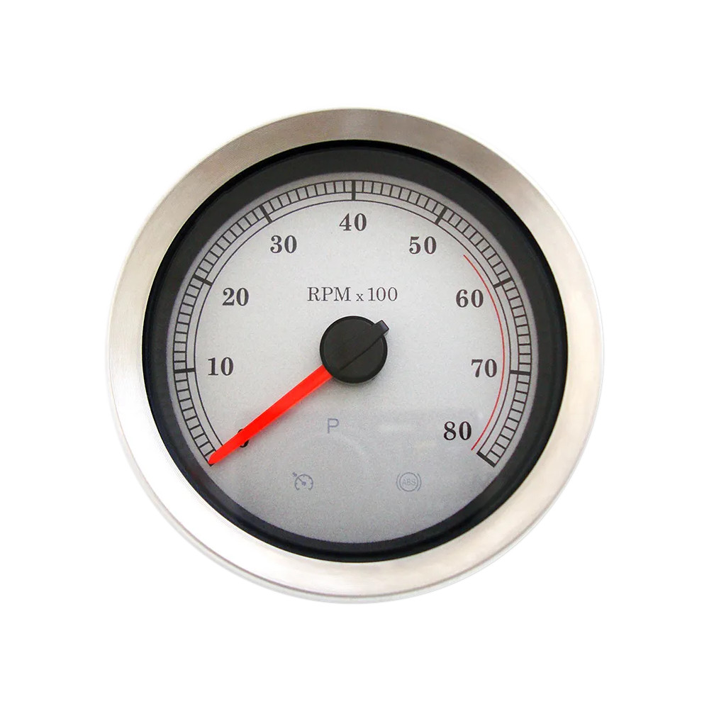 4" Electronic Tachometer — 0-8,000 rpm, 69.9 mm (2-3/4"), White