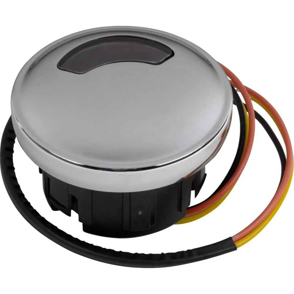 OEM Fuel Gauge — Black face, Chrome housing, White readout