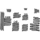 Juego completo de pernos de motor — Negro, Cromo